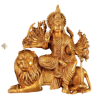 Brass Durga Eighteen Arms Lion 12" - Complete Divine Protection Idol | Jaipurio